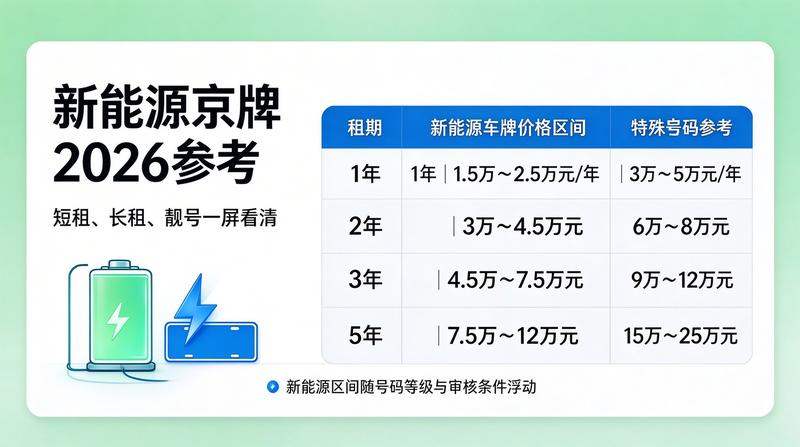 京牌租赁市场数据